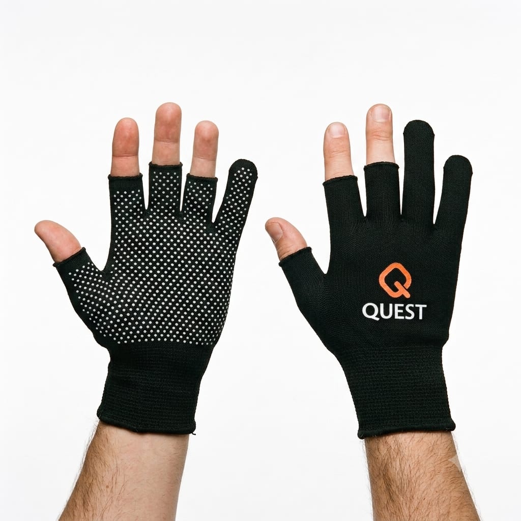 QUEST Detecting Gloves with open thumb, index, and middle fingertips