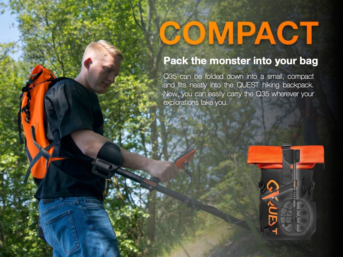 Compact — fold the Q35 into your hiking backpack