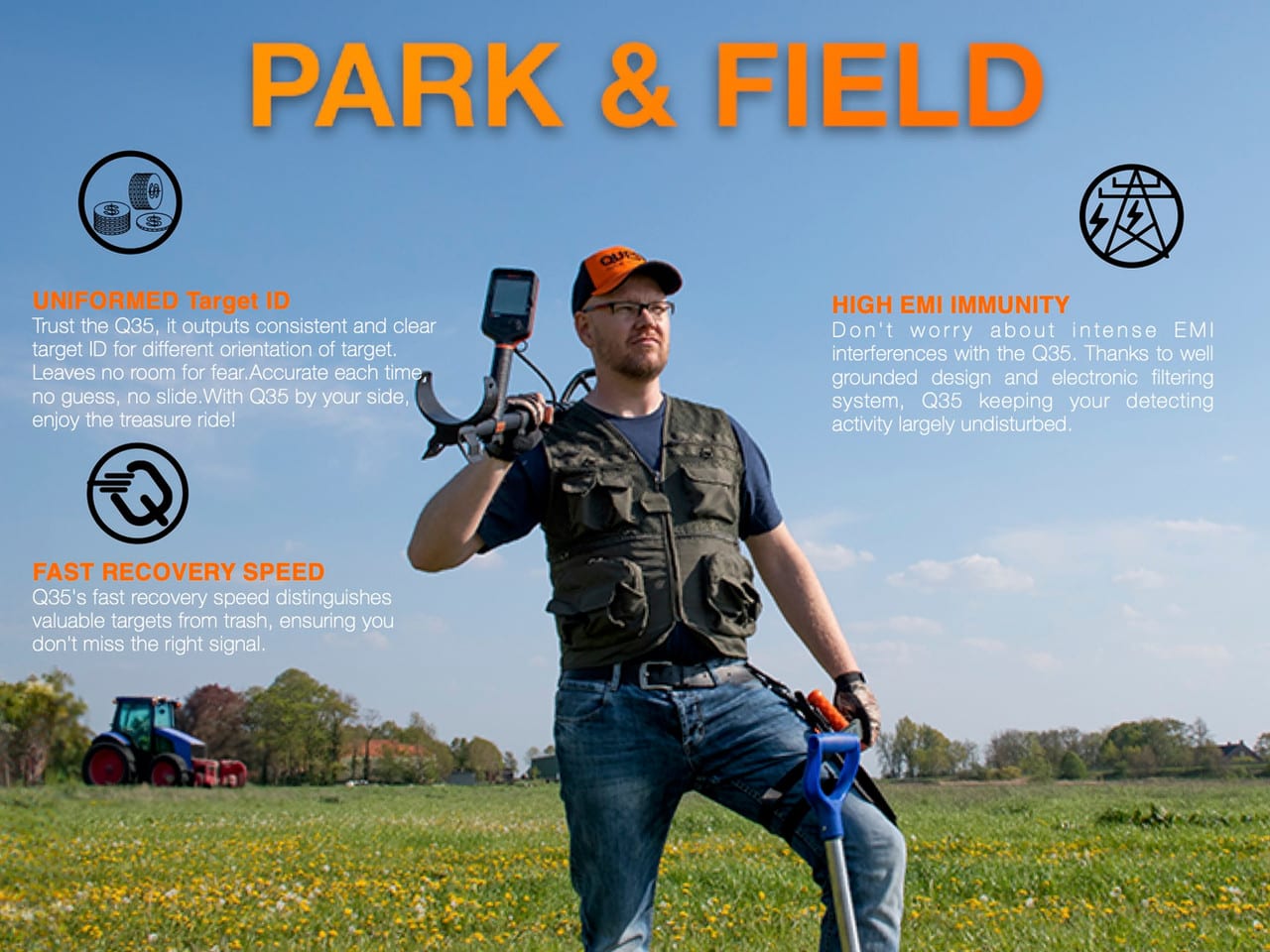 Park & Field — uniform target ID, high EMI immunity, fast recovery speed