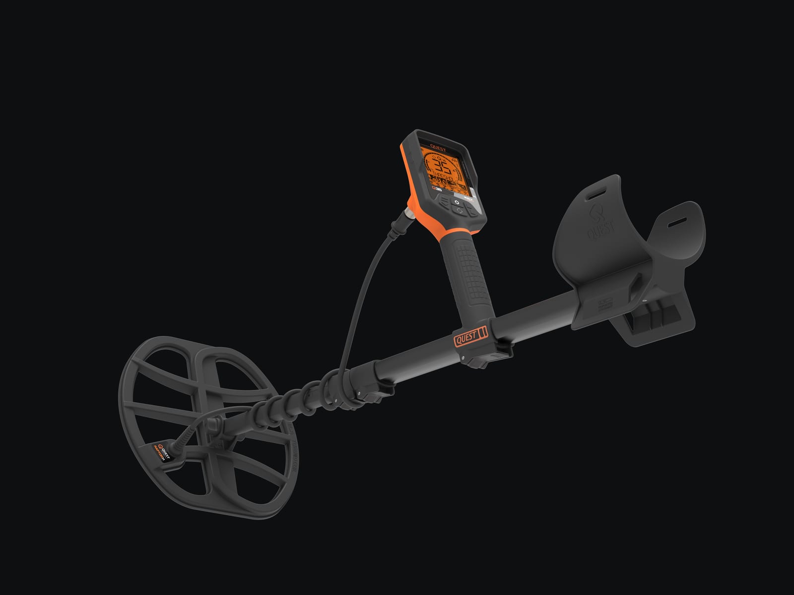 QUEST Q35 metal detector front render