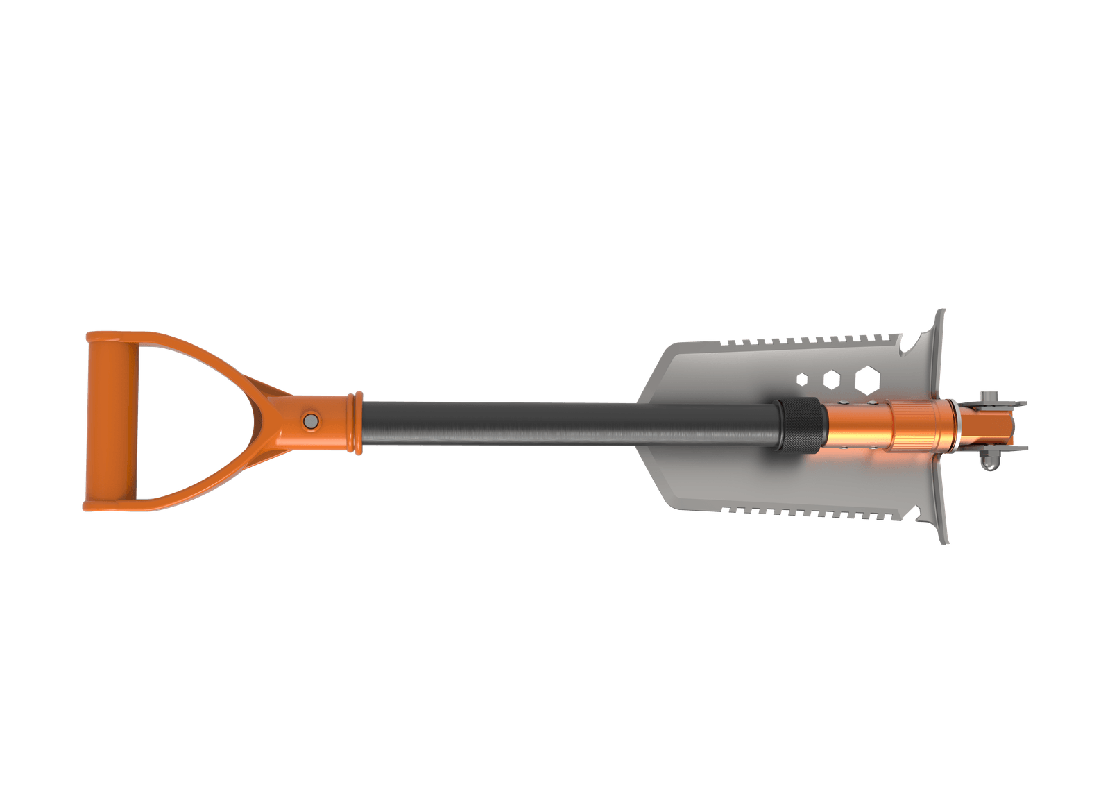 QUEST Spade folded flat for transport