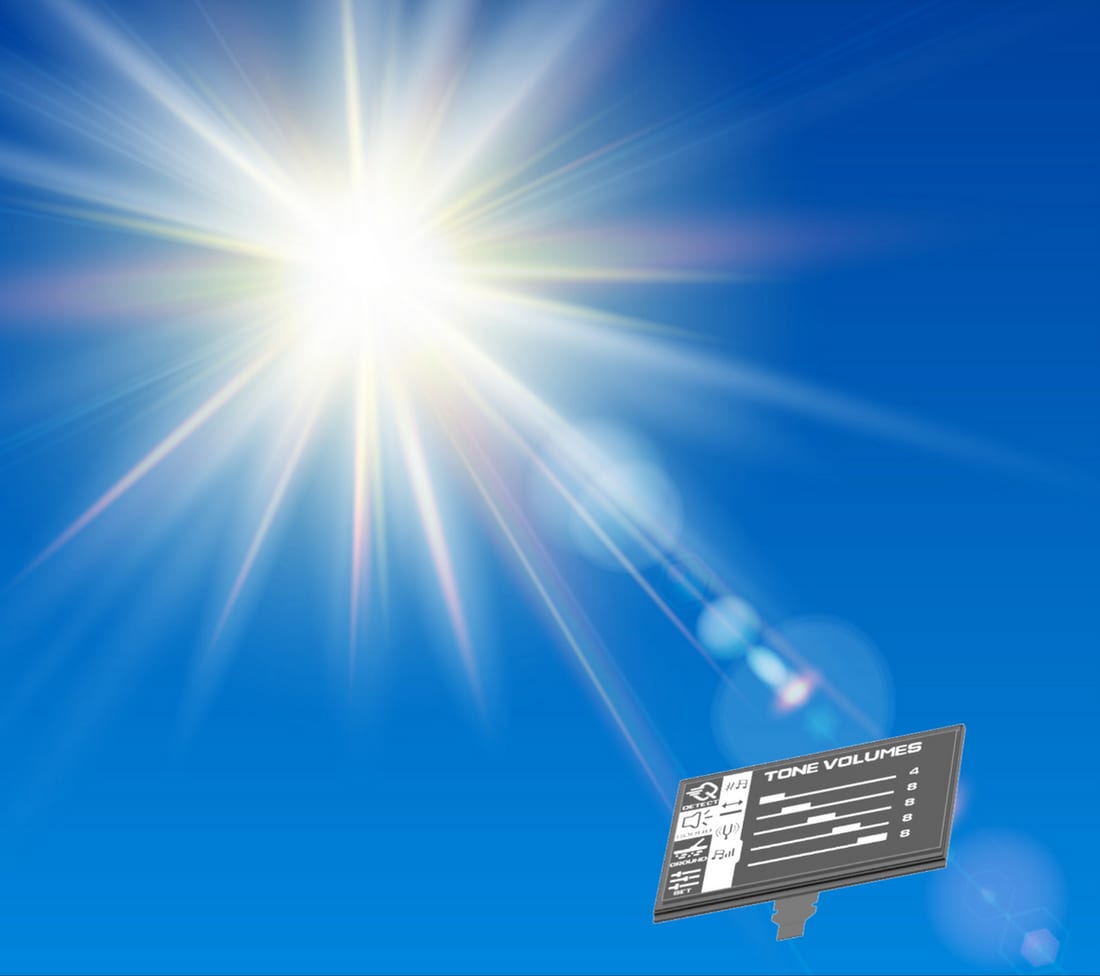 V80 sun-readable reflective LCD display