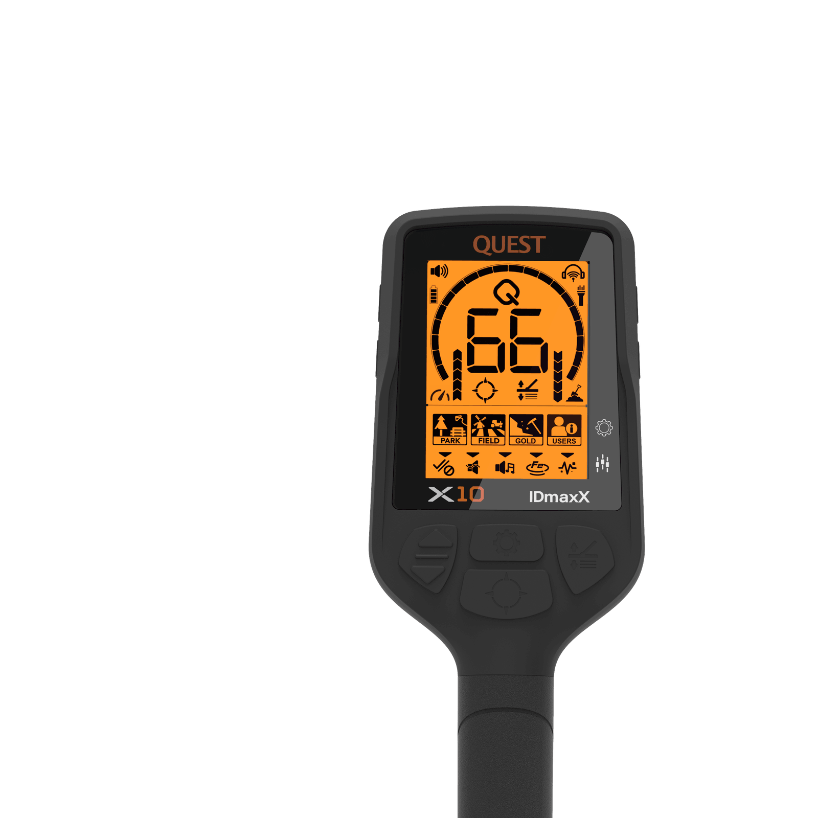 X10 control box interface with display and physical buttons.